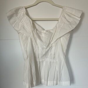 Free People free-est Bonjour Babe Corset ruffle top